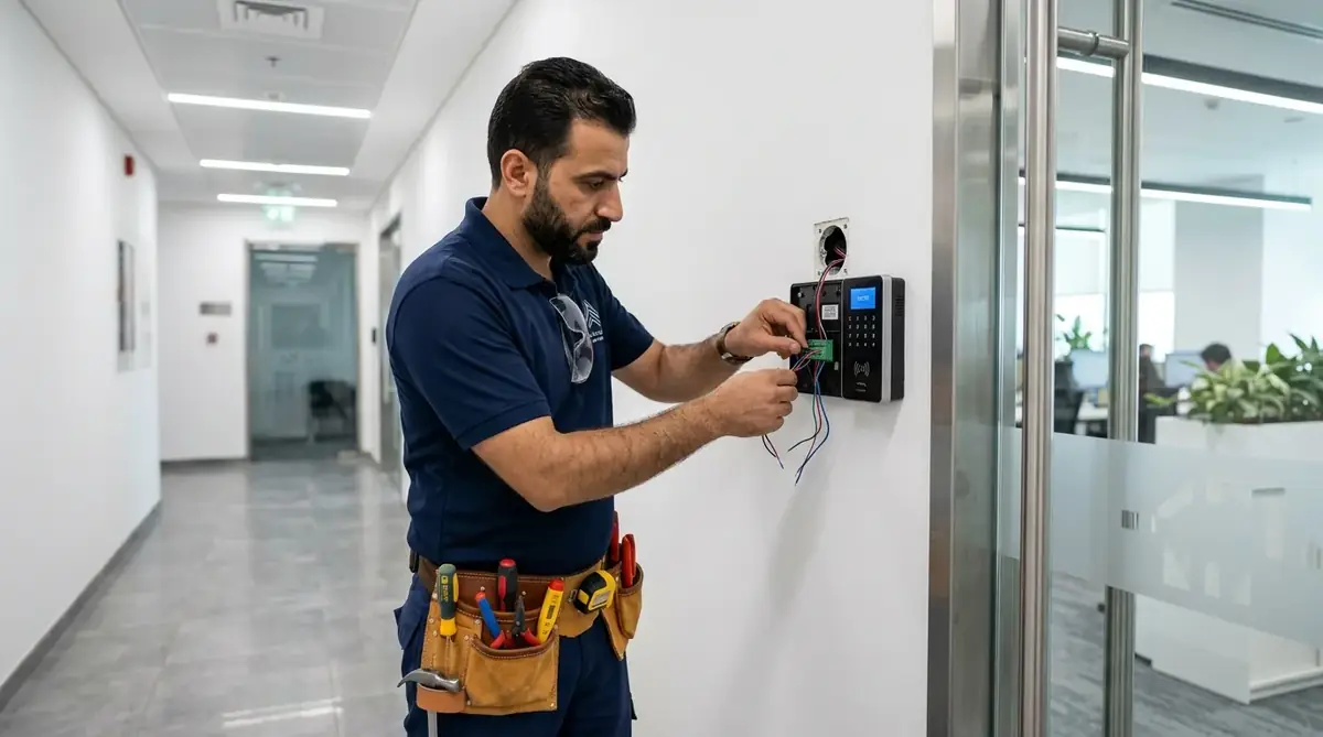Digital smart lock installation by Al Tair Althahbi